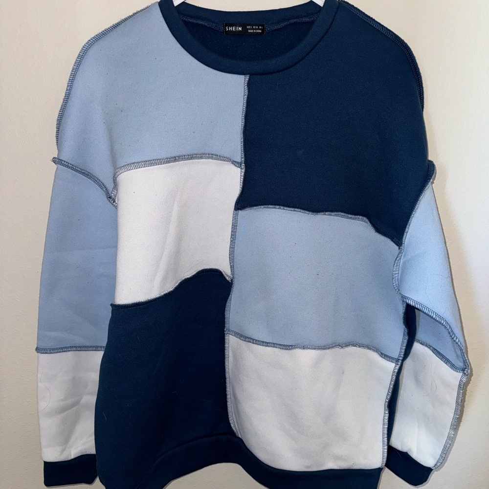 Women’s Over-sized Block Color Crewneck
